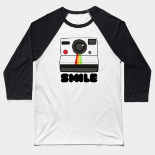 Instant Camera Smiles for the 70s and 80s Baseball T-Shirt